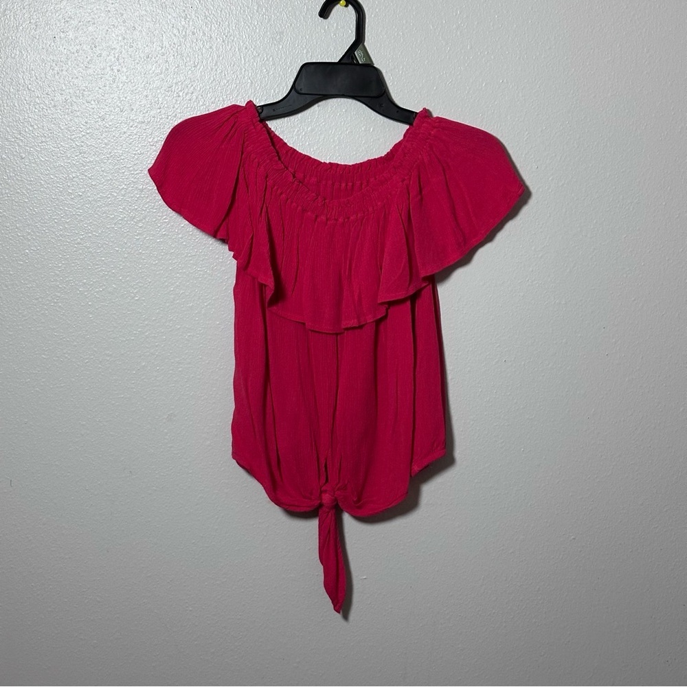 Express Women Off Shoulder Red Blouse Top‎ Size XS